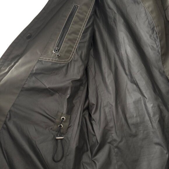 Hugo Boss Gray Military Field Jacket Cinch Waist Full Zip Mens Size 42R - Picture 8 of 10